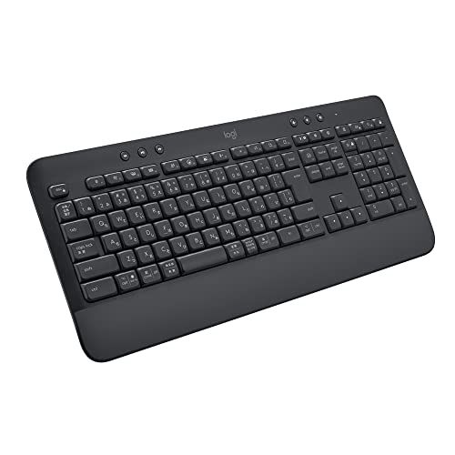 ロジクール SIGNATURE K650GR ワイヤレス キーボード パームレスト 薄型 疲れにくい bluetooth Logi Bolt Unifying非対応 日本語配列 windows mac chrome Android 無線 ワイヤレスキーボーｍａ