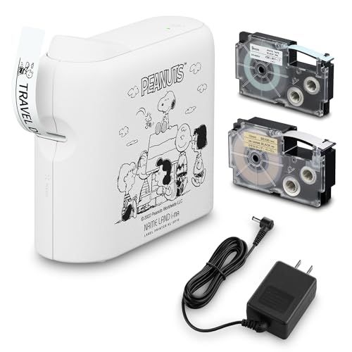 カシオ ラベルライター ネームランド i-ma ピーナッツモデル スマホ専用 KL-SP10-PN テープ付セット KL-SLPN (3.5mm-18mm幅)ｍａ