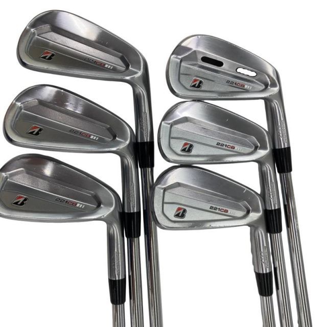 【中古】 ブリヂストン BRIDGESTONE 221CB 6S アイアンセット IR 純正特注シャフト (フレックスS) メンズ 男性用 右利き 右用 Cランク ゴルフクラブ