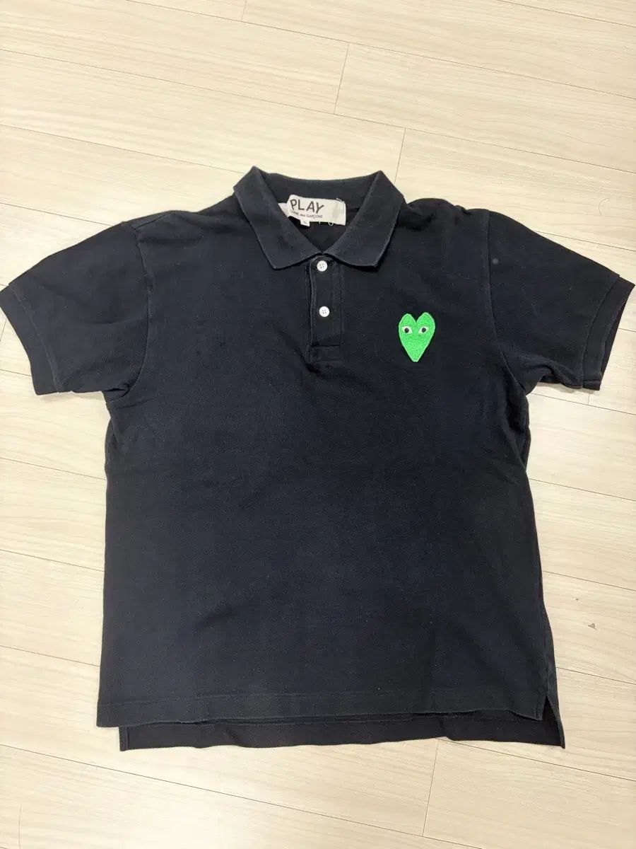 コム・デ・ギャルソン PLAY カラーTシャツ ブラック sサイズ