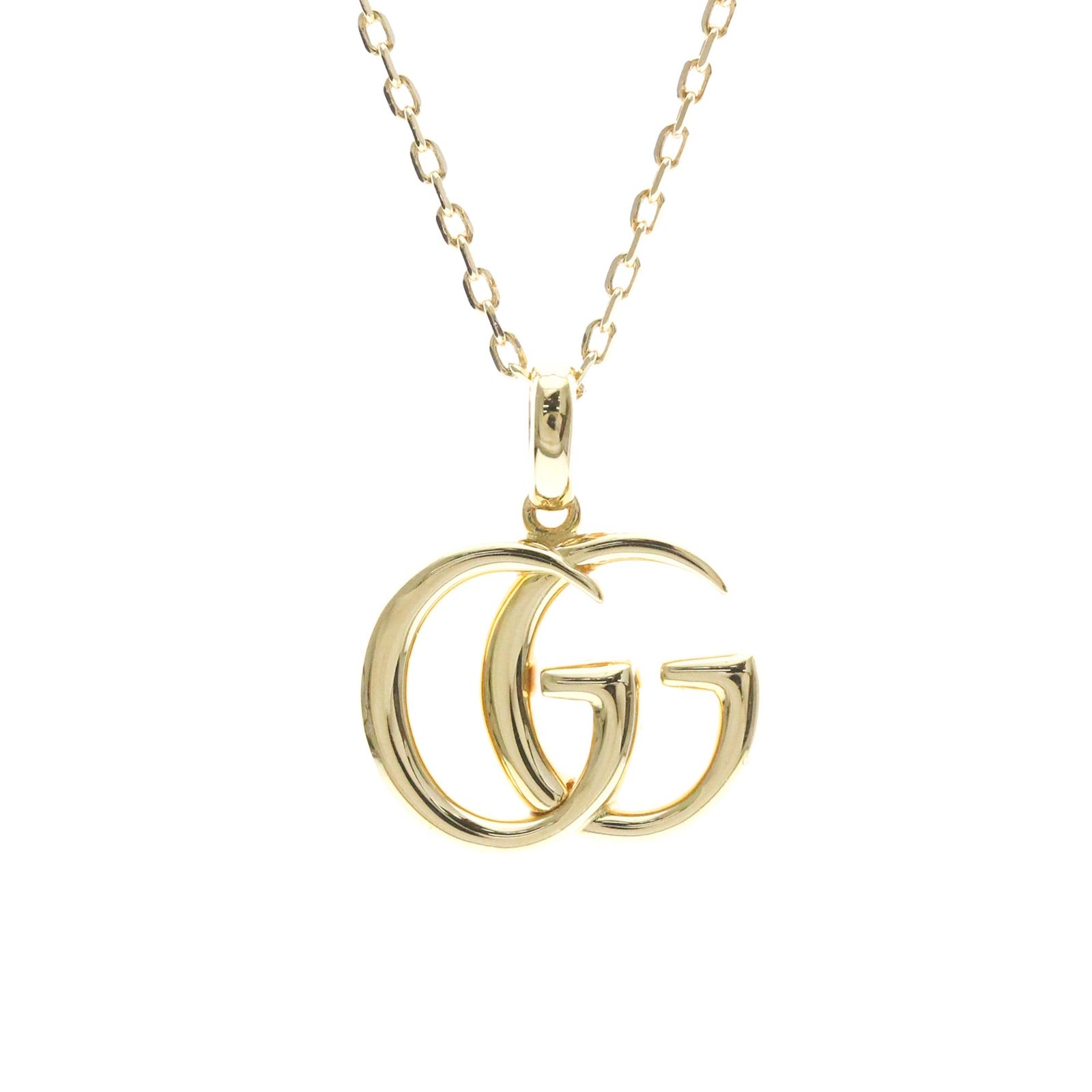 グッチ(Gucci) K18イエローゴールド(K18YG) 無し メンズ,レディース ファッション ネックレス (ゴールド) ダブルGG ネックレス