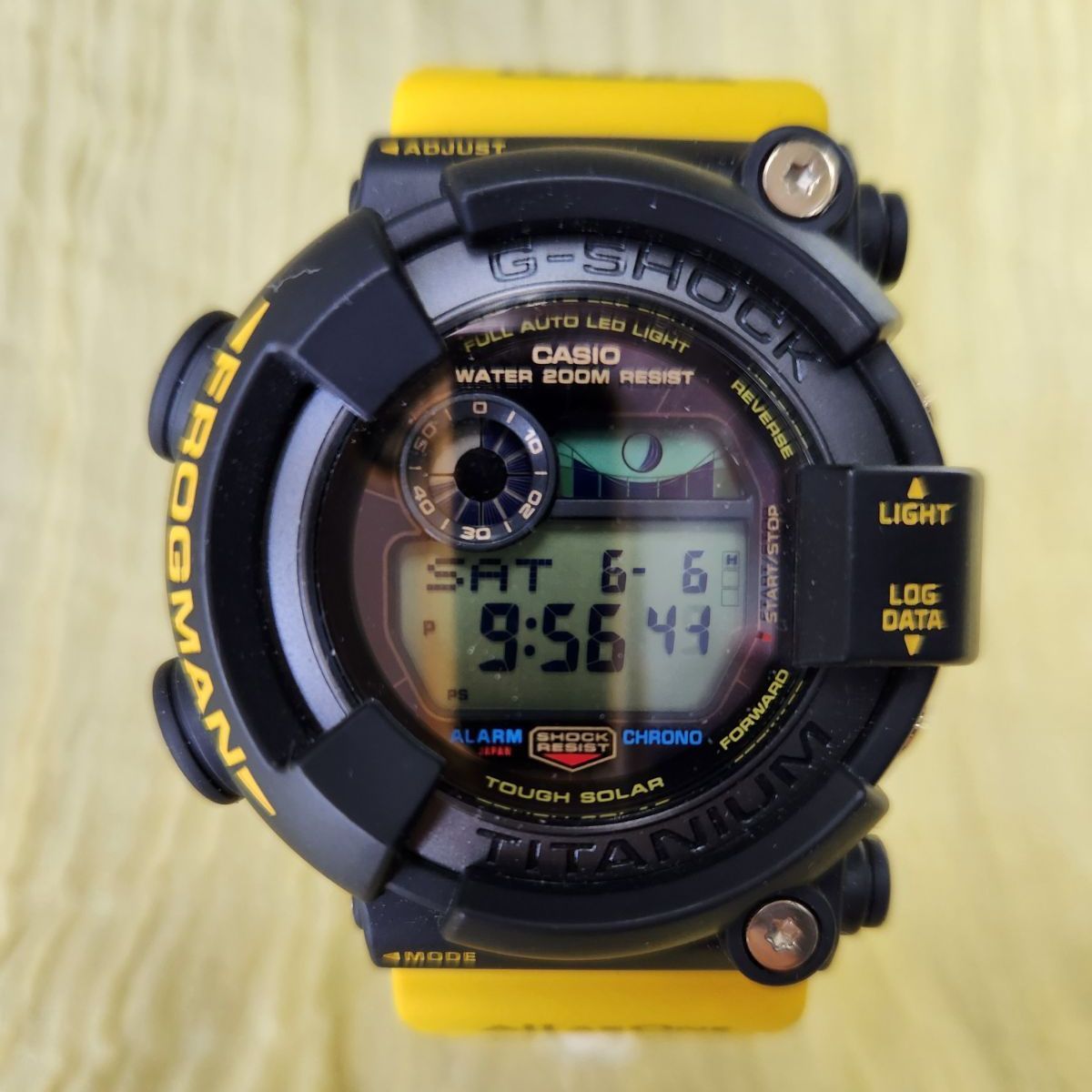 CASIO/カシオ G-SHOCK/ジーショック GW-8200K FROGMAN/フラッグマン アイサーチ・ジャパンコラボモデル Love The Sea And The Earth イルカクジラ イルクジ 黄蛙 ソーラー【TM0032-005】 274