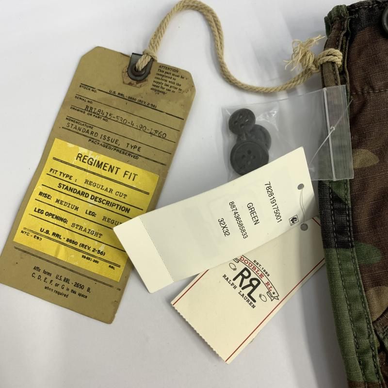 中古】RRL SURPLUS CARGO PANT REGIMENT FIT ウッドランドカモ 32×32