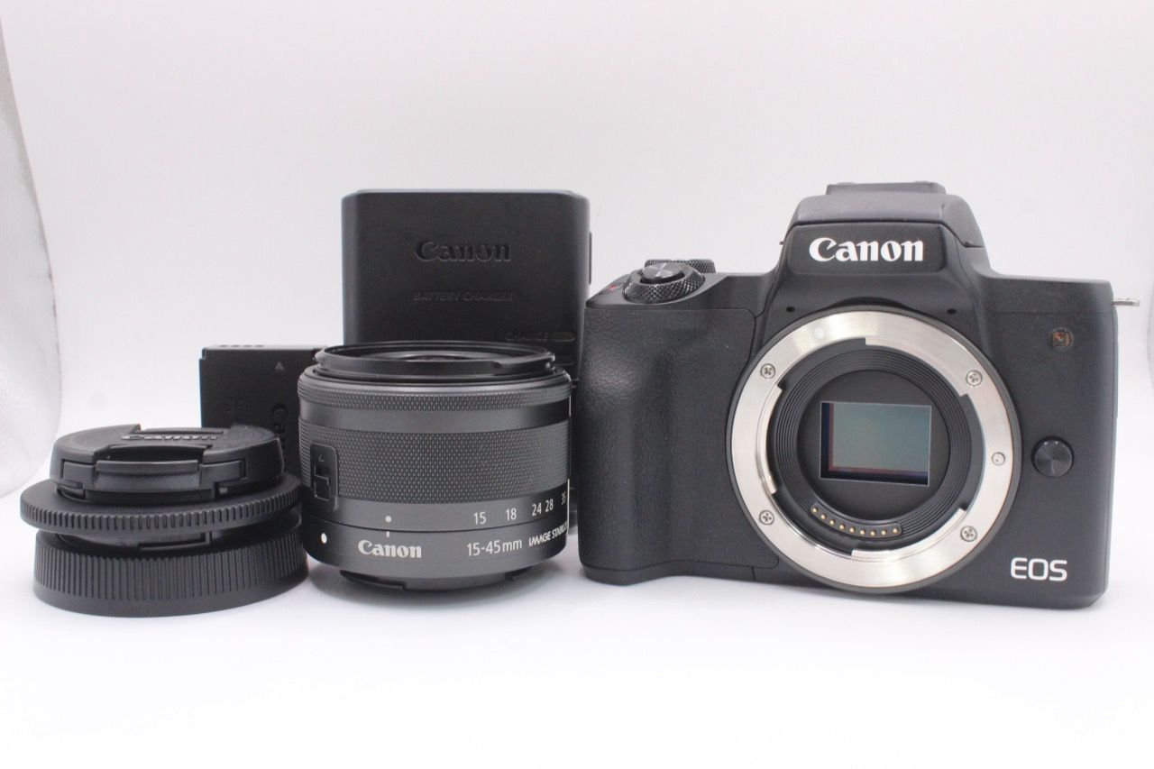 ★美品★ キャノン CANON EOS M50 Mark II EF-M 15-45mm F3.5-6.3 IS STM #5386@e RO4914