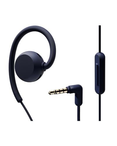 nwm (ヌーム) オープンイヤー イヤホン 有線 型 WIRED MWE006 耳スピ │ 3.5mmジャック 防水 IPX4 両耳 マイク付き 軽量 耳をふさがない 5色展開 ネイビーブルー/ ef0103e4