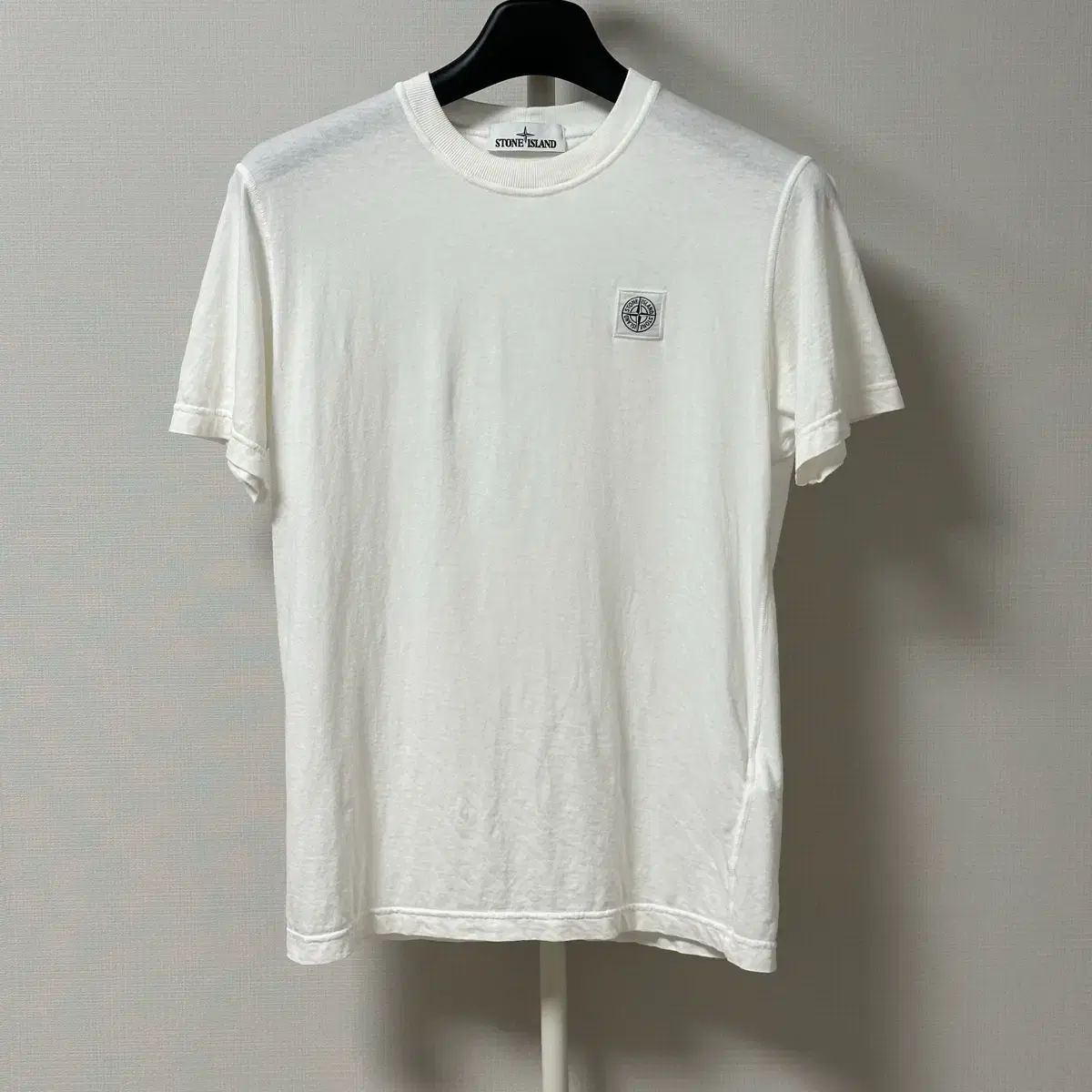 S 22SS STONE ISLAND ストーンアイランド パッチ ロゴ 半袖 Tシャツ 白 百貨店購入