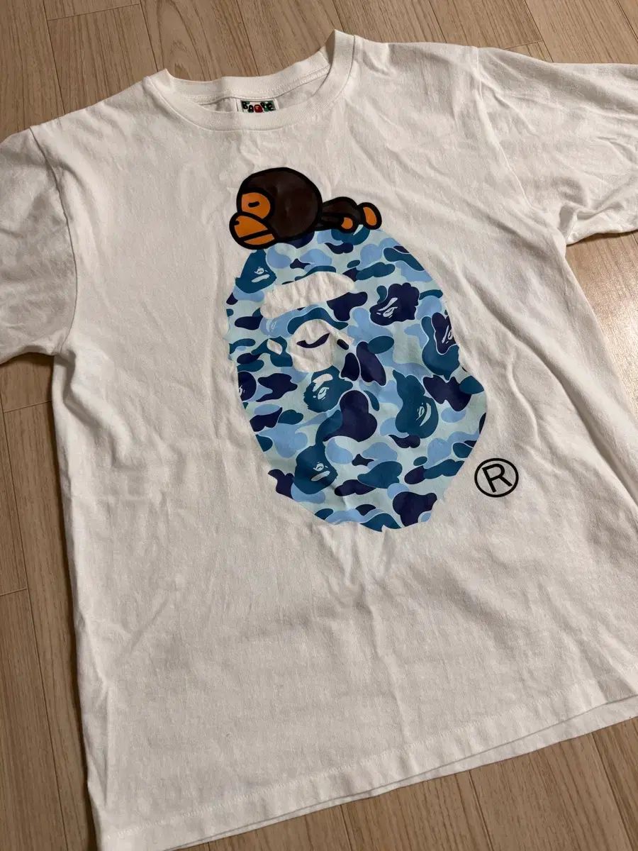 A BATHING APE カモフラージュ 半袖Tシャツ 白
