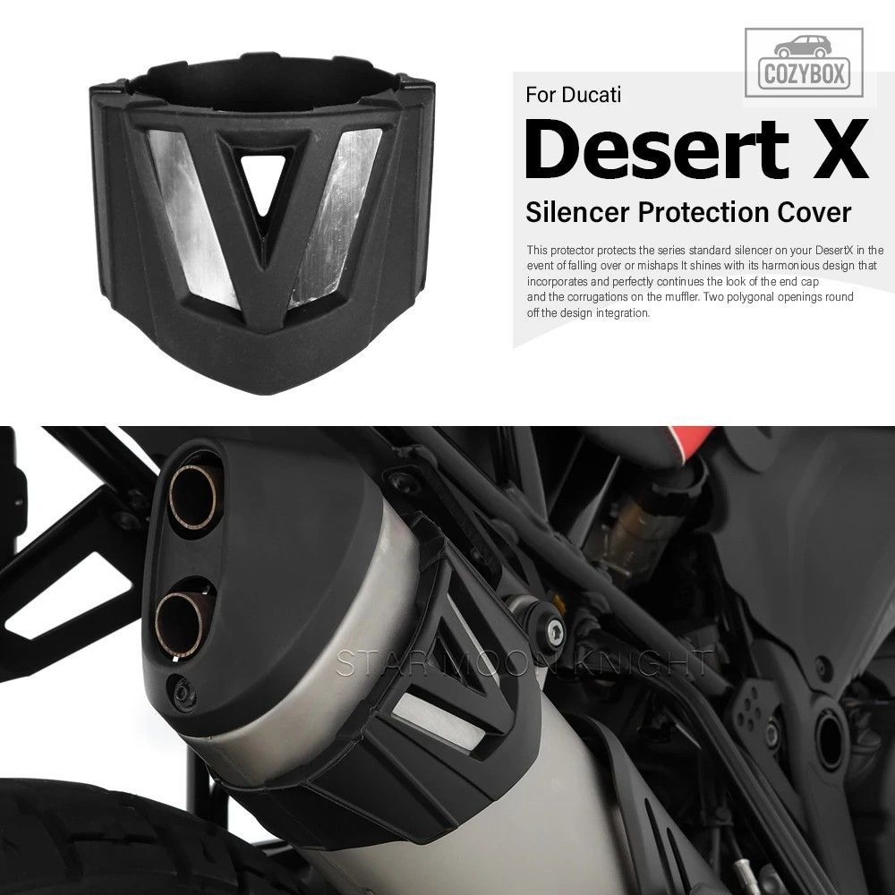 オートバイ アクセサリー Ducati DesertX デザート X 2022 2023- 排気 マフラー カバ
