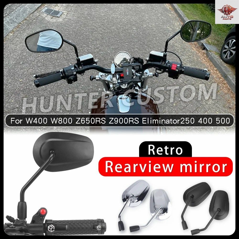 レトロスタイルのオートバイ用ミラー カワサキ Z900RS W400 W800 ELIMINATOR250 500/SE ハンドルバーミラー