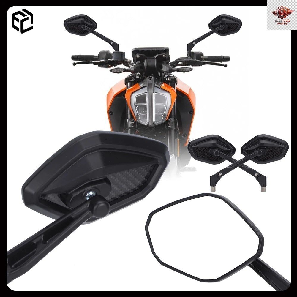 カーボンファイバー製モーターサイクルミラー KTM DUKE SMC 390 790 890 990 1290 シリーズ サイドミラー モーターサイクルミラー