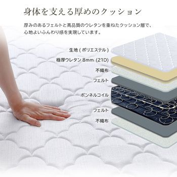ボンネルコイルマットレス Bonjia ボンジーア シングルサイズ