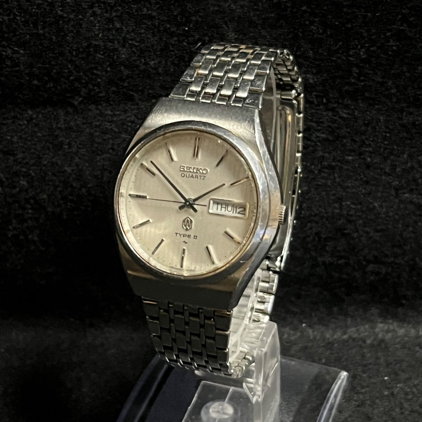 【稼動品】 SEIKO セイコー QUARTZ TYPE II メンズ 腕時計 4623-8010 電池交換済み 動作確認済み シルバー タイプ2