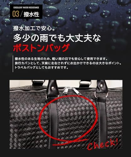 [Raizm] 【ゴルフに最適】 ボストンバッグ 旅行バッグ トラベルバッグ メンズ 大容量 撥水 旅行カバン シンプル 2way (シューズ収納付き, ブラック, L)as b6765bb3