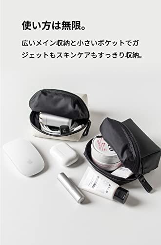 [ aso ] TOFTPOUCH＋ (タフトポーチプラス) 耐水 ガジェット ポーチ 日本製 約180×110×60[mm] ガジェットポーチ 旅行 収納 小物入れ バッグインバッグ (Lサイズ ブラック) tf-v219-bl-las a399b80c