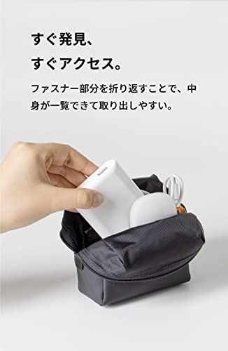 [ aso ] TOFTPOUCH＋ (タフトポーチプラス) 耐水 ガジェット ポーチ 日本製 約180×110×60[mm] ガジェットポーチ 旅行 収納 小物入れ バッグインバッグ (Lサイズ ブラック) tf-v219-bl-las a399b80c