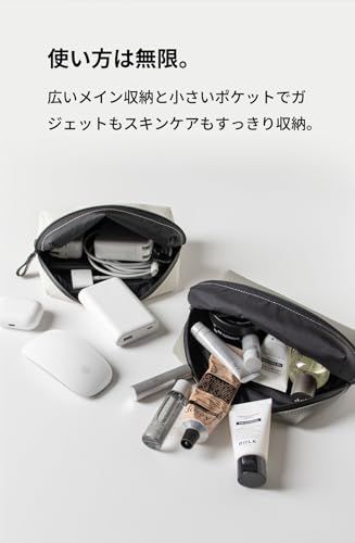 [ aso ] TOFTPOUCH＋ (タフトポーチプラス) 耐水 ガジェット ポーチ 日本製 約180×110×60[mm] ガジェットポーチ 旅行 収納 小物入れ バッグインバッグ (Lサイズ ホワイト) tf-v219-wh-las b7ae8353