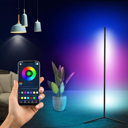 デスクライト RGB LED フロアランプ スマート フルカラー アプリ リモコン付き ledバーライト 調色 明るさ調節可能 高さ122cm USBテレビ パーティー ゲーム部屋/寝室/リビング/視聴室など適応 音楽同期 タイミング機能 室 4af18864