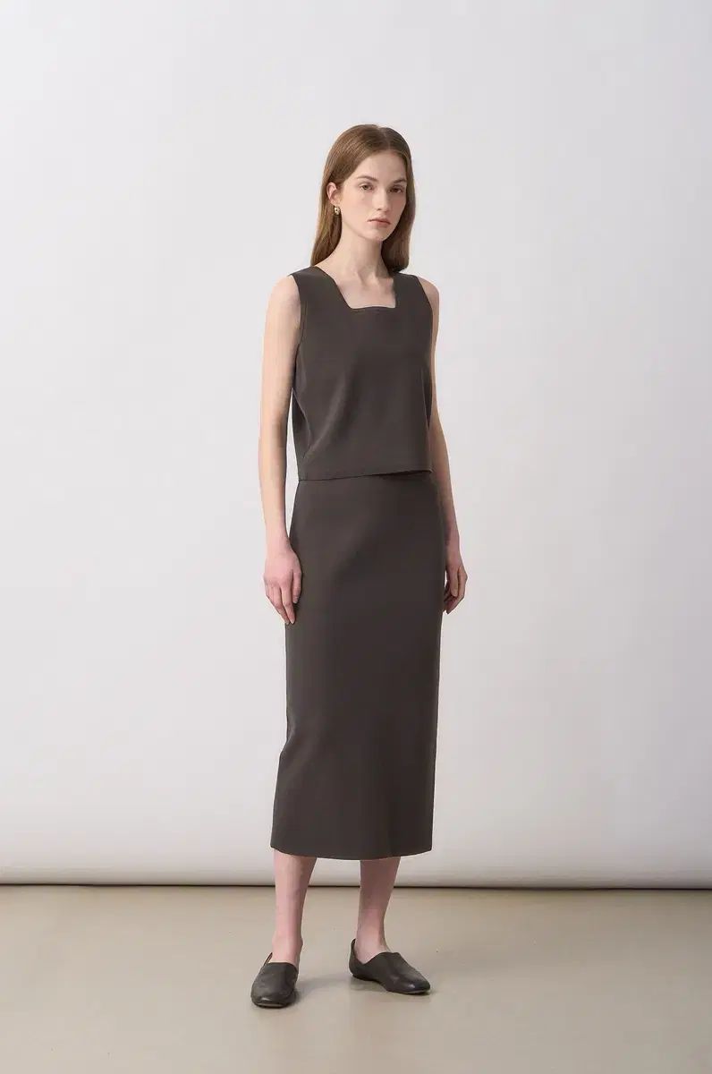 the CASHMERE 밴딩 スリット ニット スカート 新品