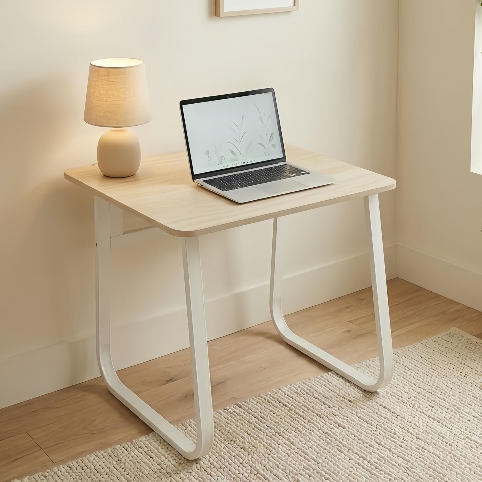 パソコンデスク 幅60×奥行50cm 木目調 シンプル PC作業台 学習机 在宅ワーク 省スペース ナチュラルma