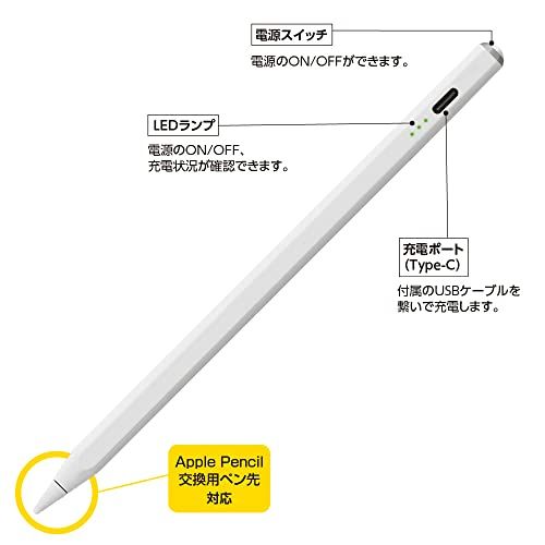 ナカバヤシ(Nakabayashi) Digio2 iPad専用 充電式タッチペン アップルペンシル Apple Pencil ホワイトma ナカバヤシ(Nakabayashi) Digio2 iPad専用 充電式タッチペン アップルペンシル Apple Pencil ホワイトma