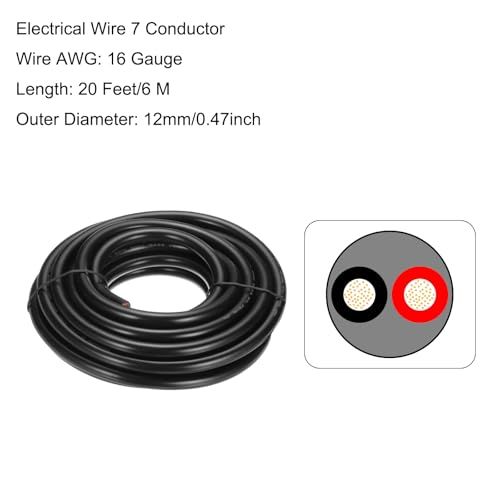 R◆DMiotech 16ゲージ電線 7芯 16 AW G延長ケーブル 20フィート/6m UL2464 300V スズメッキ銅撚り線 L E D照明 自動車用 49e2eaf2