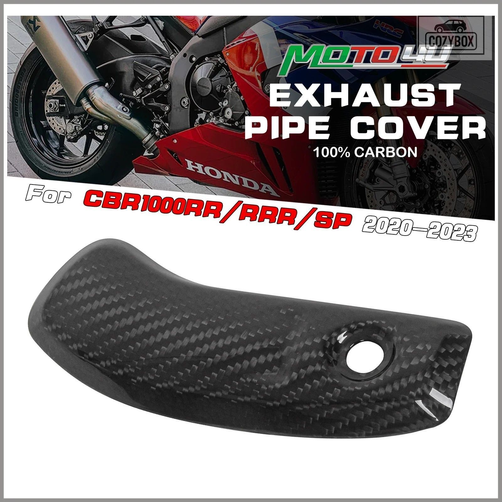 ホンダ CBR1000RR/RRR/SP 2020 - 23 100% カーボン排気ヒートシールド カバー ガード