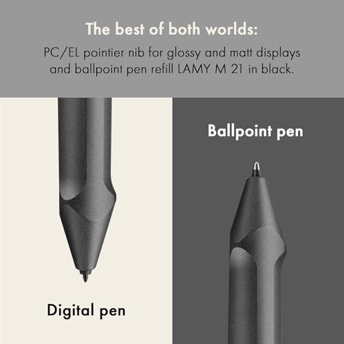 Lamy サファリ ツインペン EMR オールブラック (POMチップ) - 多くのAndroidデバイス用の2イン1スタイラスペンとボールペンが1つに - 人間工学に基づいたグリップ付き - デジタルメディアや紙に書いたり描いたりできます。 d8d013f5 - サムネイル