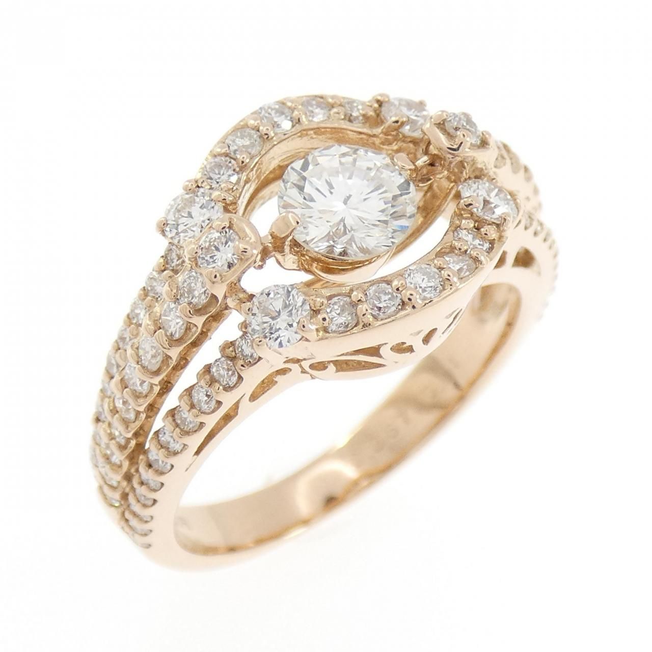 K18PG ダイヤモンド リング 0.367CT