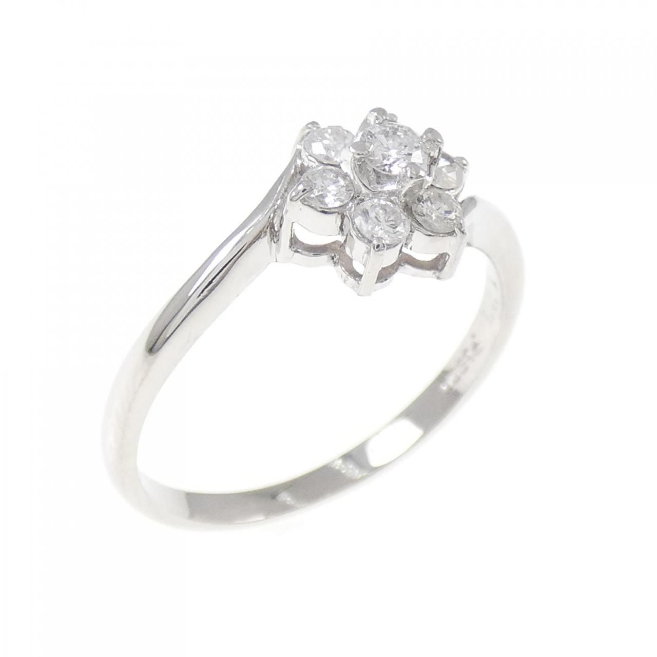 PT900 フラワー ダイヤモンド リング 0.23CT