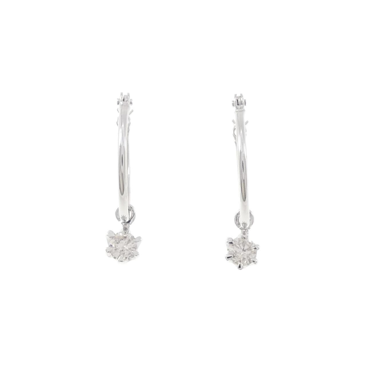 K18WG ダイヤモンド ピアス 0.20CT