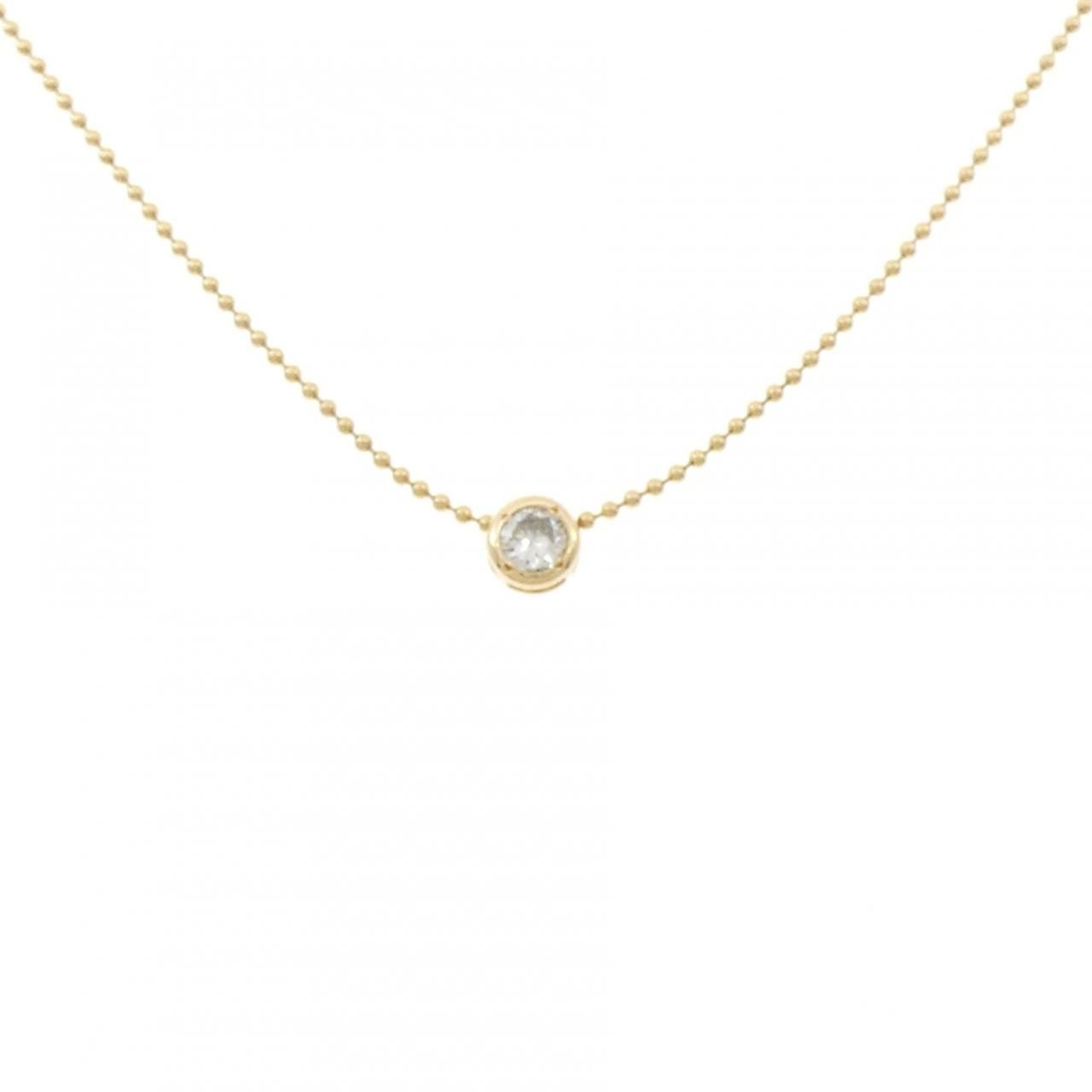 K18YG ソリティア ダイヤモンド ネックレス 0.20CT