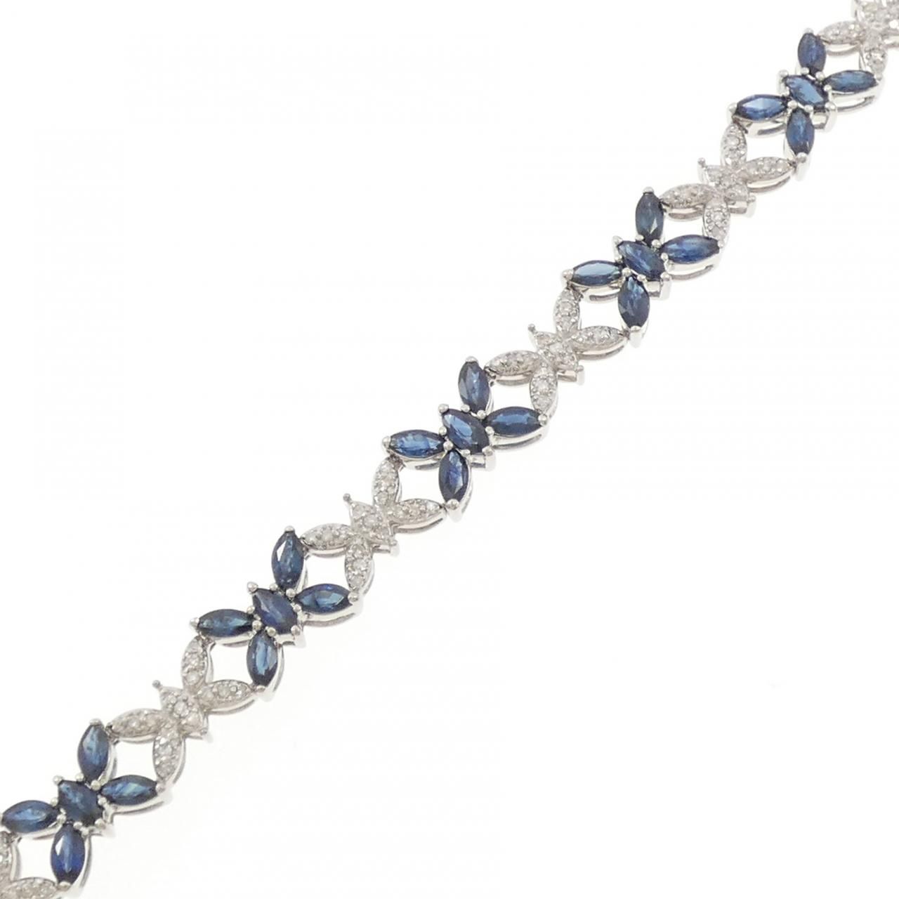 K14WG サファイヤ ブレスレット 7.52CT