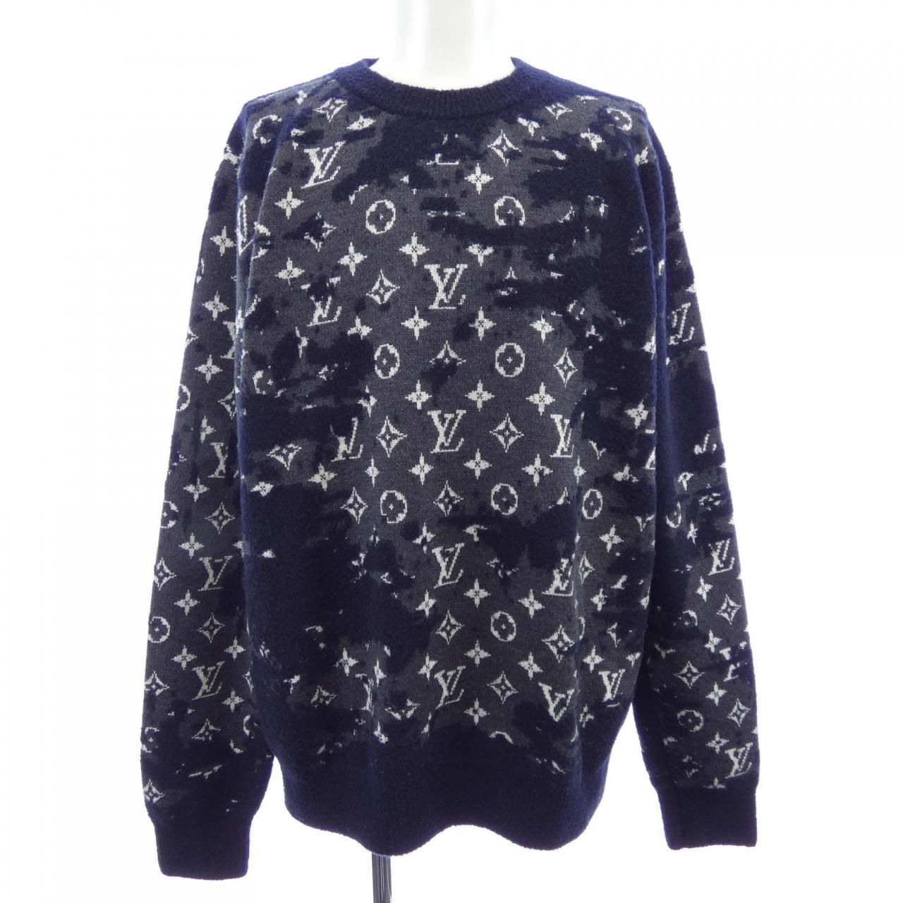 ルイヴィトン LOUIS VUITTON ディストレストモノグラムクルーネック HKN03WZMB ニット