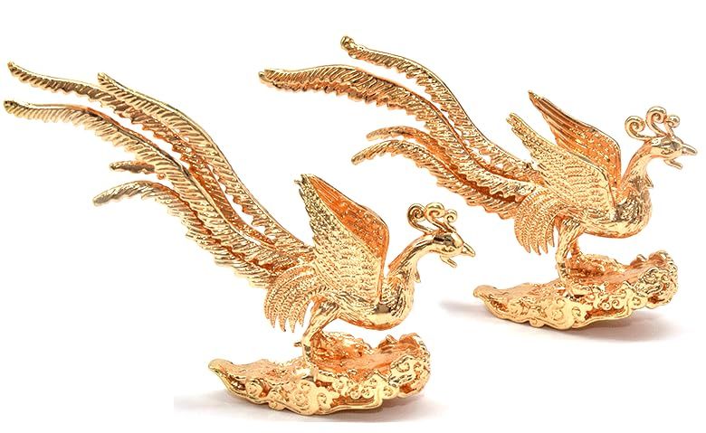 金の鳳凰 お香立て 置物 フェニックス 開運 装飾品 (pont du monde) (2