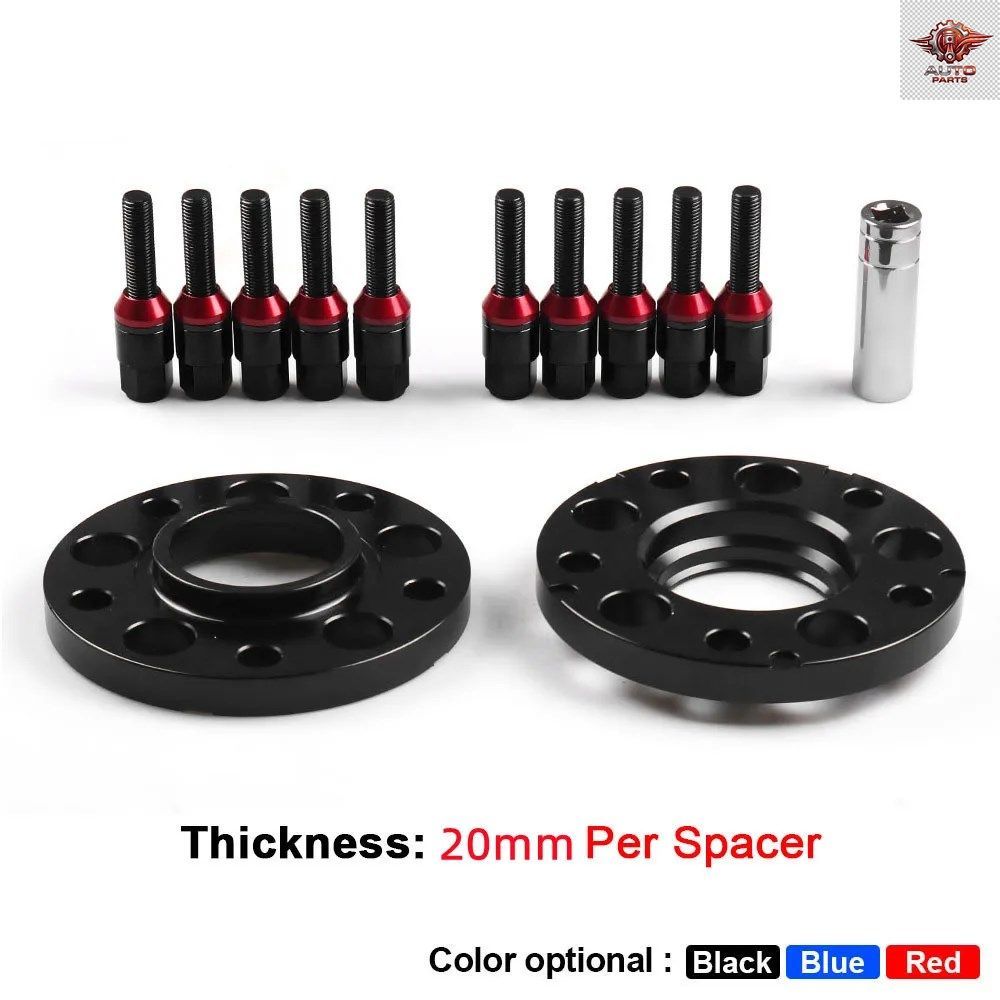 2個入り 20mm 5x120mm ハブセントリックホイールスペーサー 72.56mm ネジピッチ M11.5 ラグボルト付き BMW E36 E82 E88