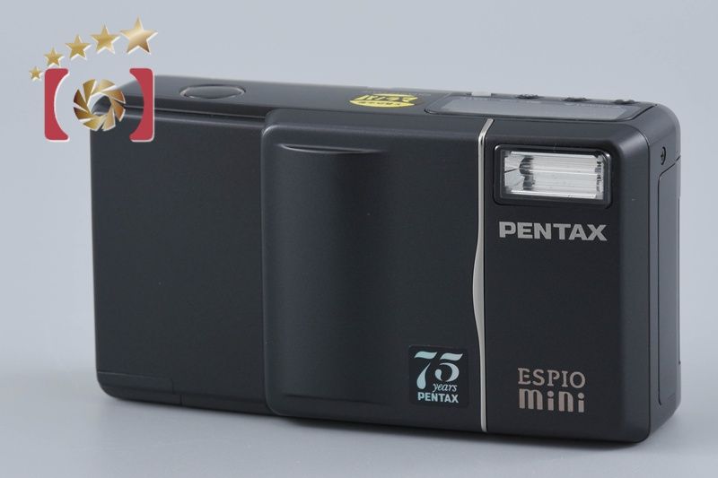【中古】PENTAX ペンタックス ESPIO mini 75周年記念モデル ブラック コンパクトフィルムカメラ