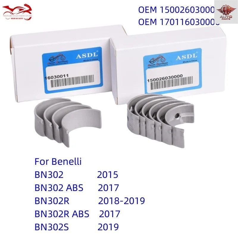 STD+0.25+0.5+0.75 BENELLI BN302 BN300 BN302R ABS BN302S 2015 2017 2018 2019 30MM コネクティングロッド クランクシャフト ベアリング