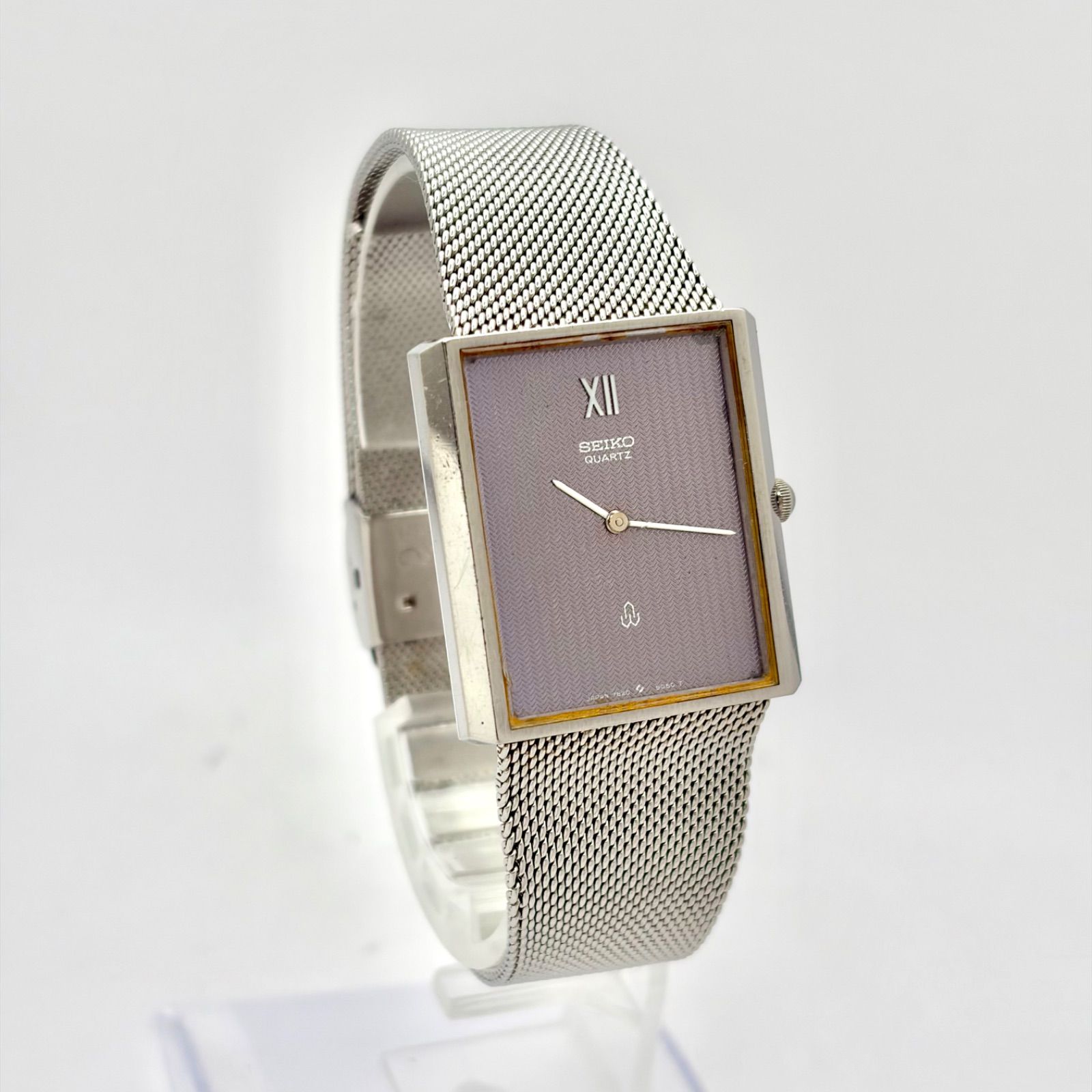 希少/新品電池】SEIKO セイコー メンズ 腕時計 スクエア シルバー 7820 
