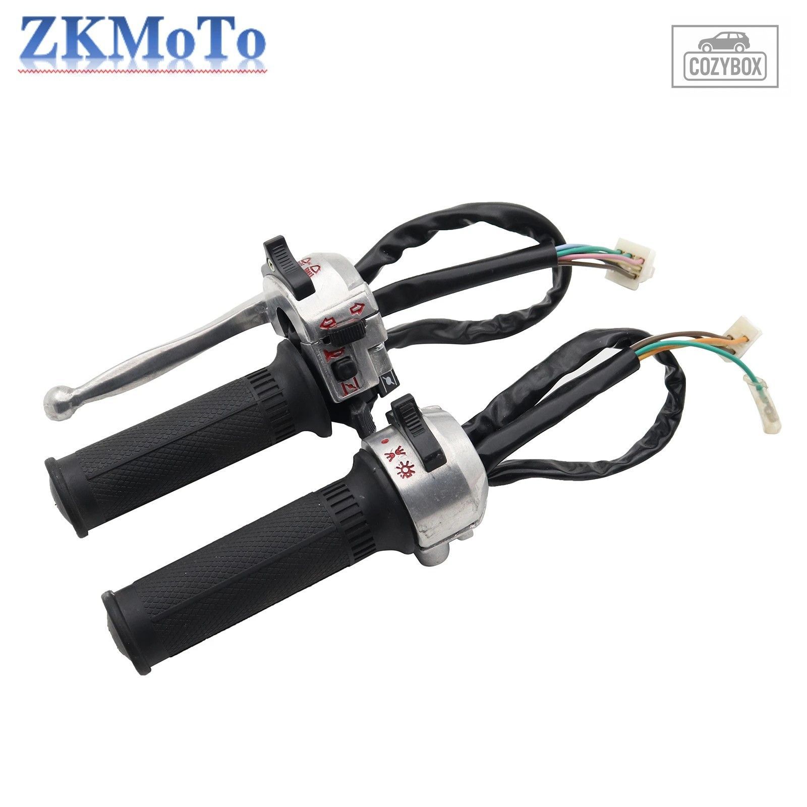 22mm : 汎用 バイク スイッチ 2個 左右 オートバイ ハンドルバー 