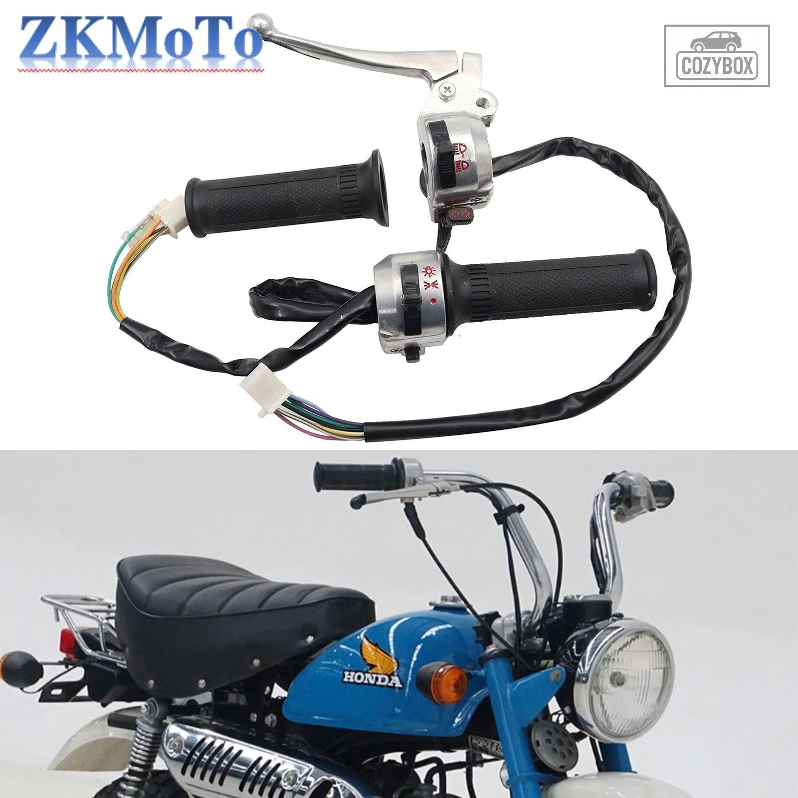 オートバイの左右の ハンドルバー スイッチと 22 mm ハンドル グリップ ホンダ Z50 Z5