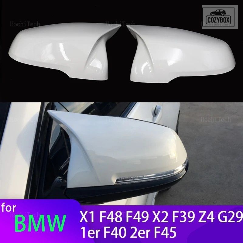 カーボン ホワイト サイド ウイング バック ミラー カバー キャップ BMW F44 F40 G29