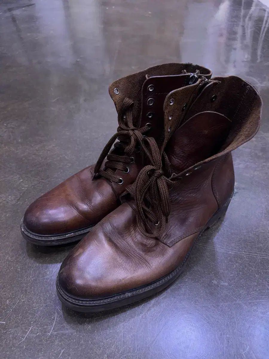 ZADIG&VOLTAIRE ザディグ・エ・ヴォルテール ジッパー ウォーカーブーツ ブラウン 44 (290)