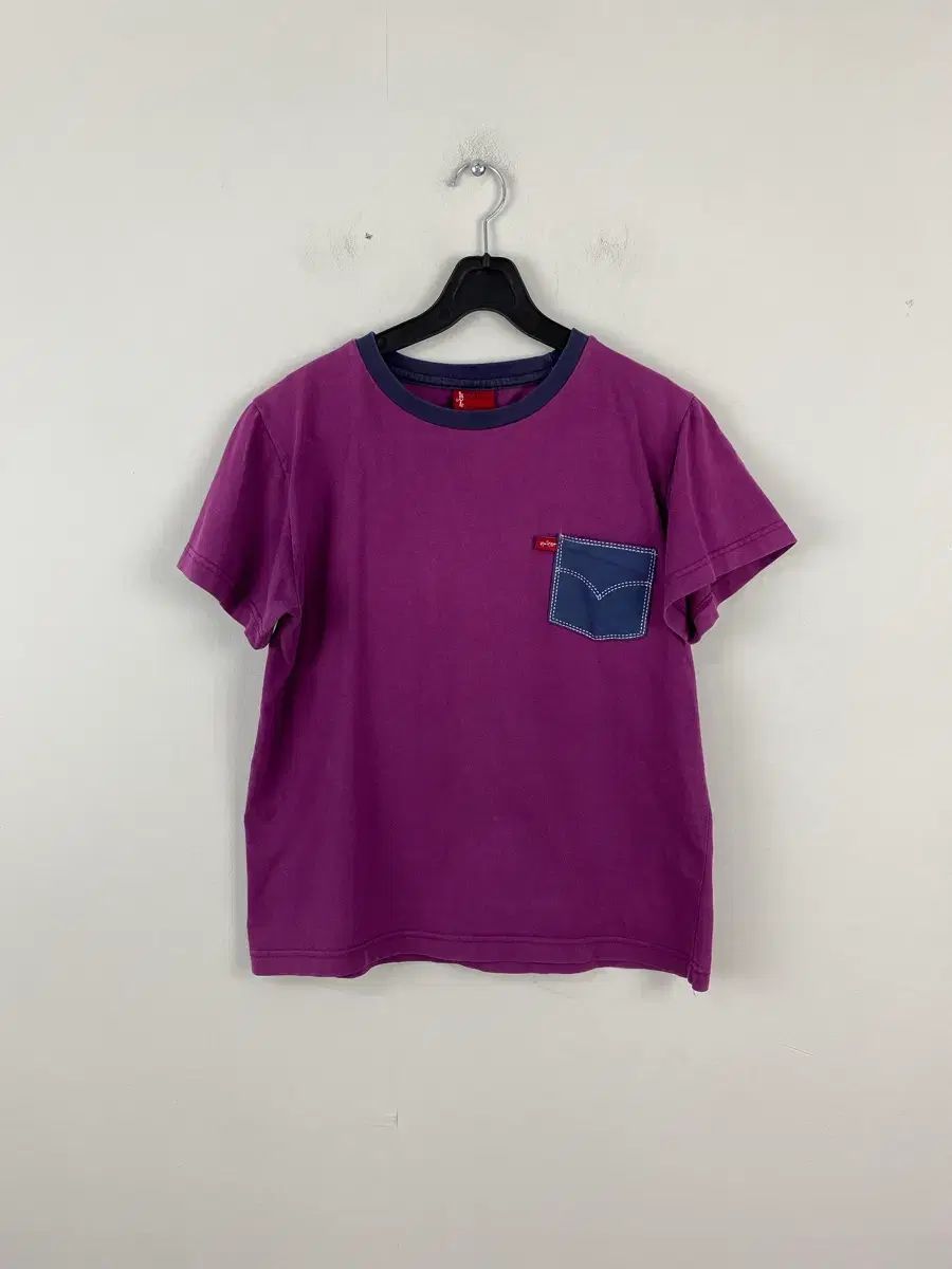 リーバイス ヴィンテージ 赤タブ PURPLE パープル ポケットスティッチ 半袖 Tシャツ XL <242>