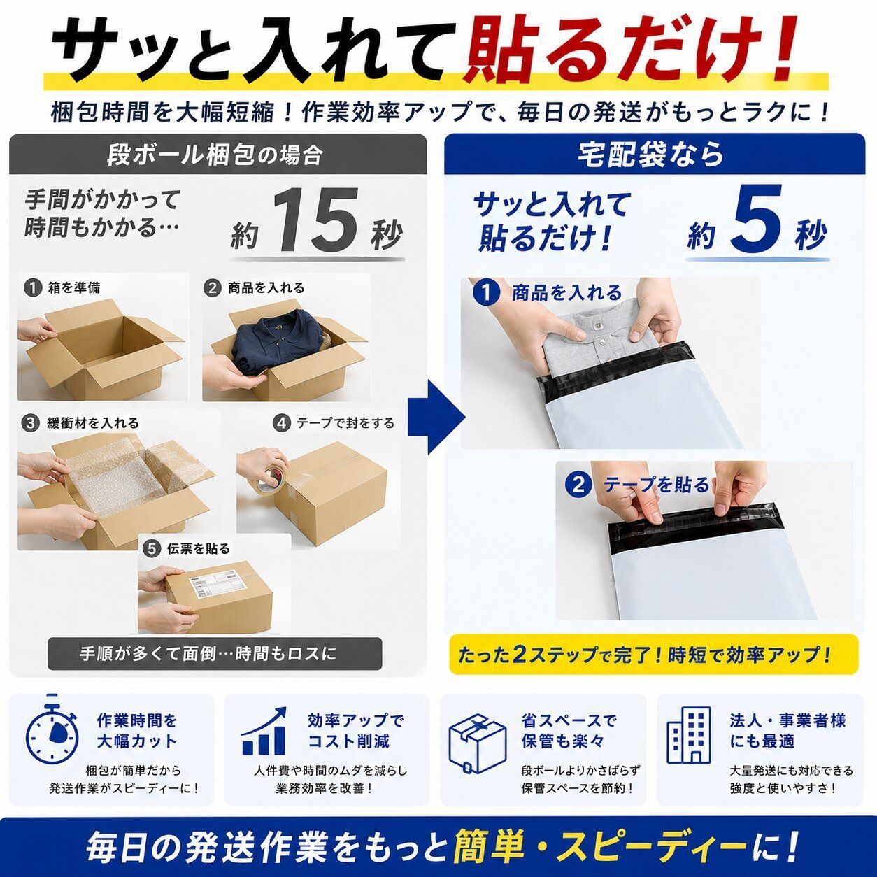 宅配用 防水 テープ付 厚手 ビニール袋 A4サイズ 20枚セット 宅配袋