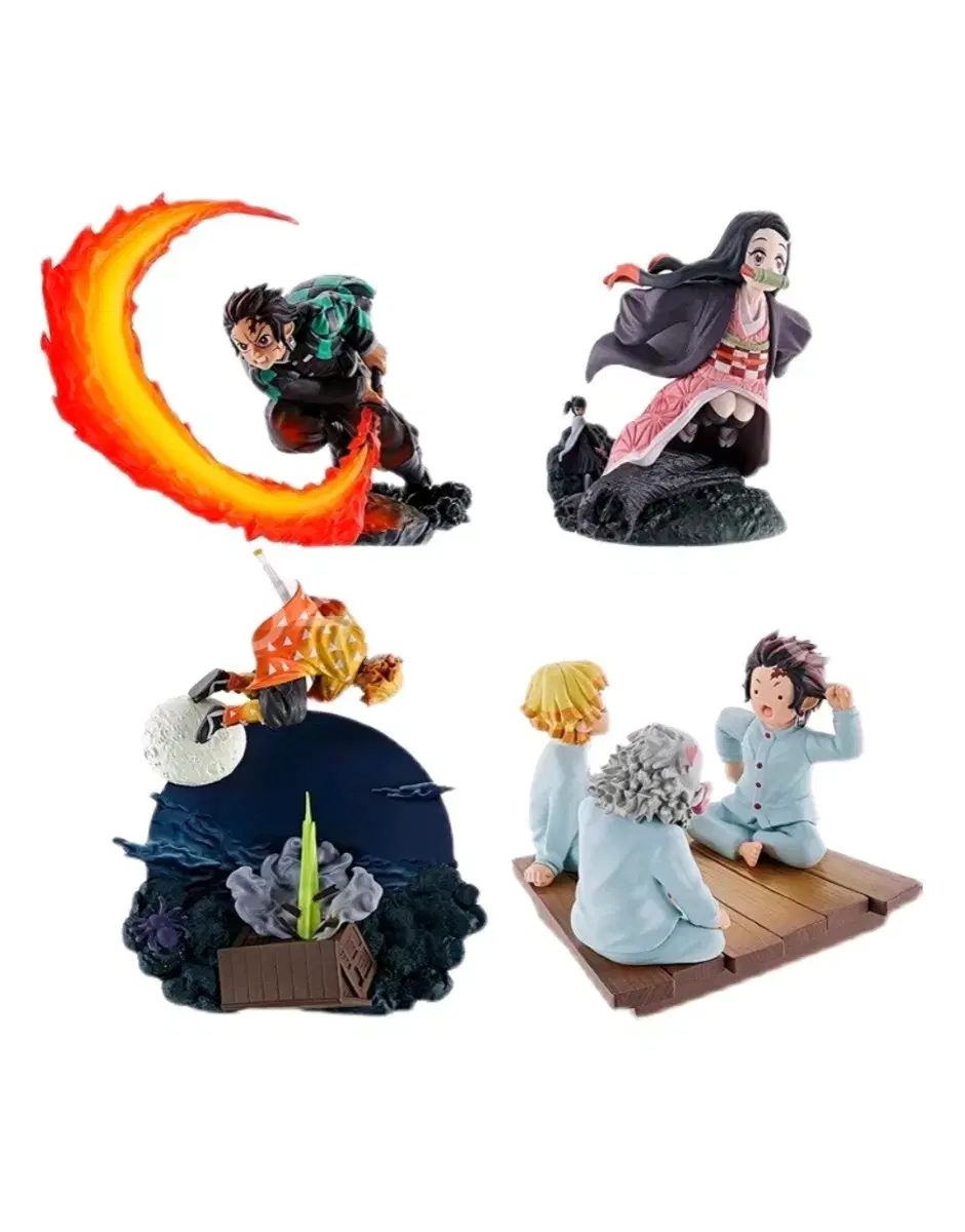 鬼滅の刃 メガハウス プチ ジオラマ フィギュア 4種セット