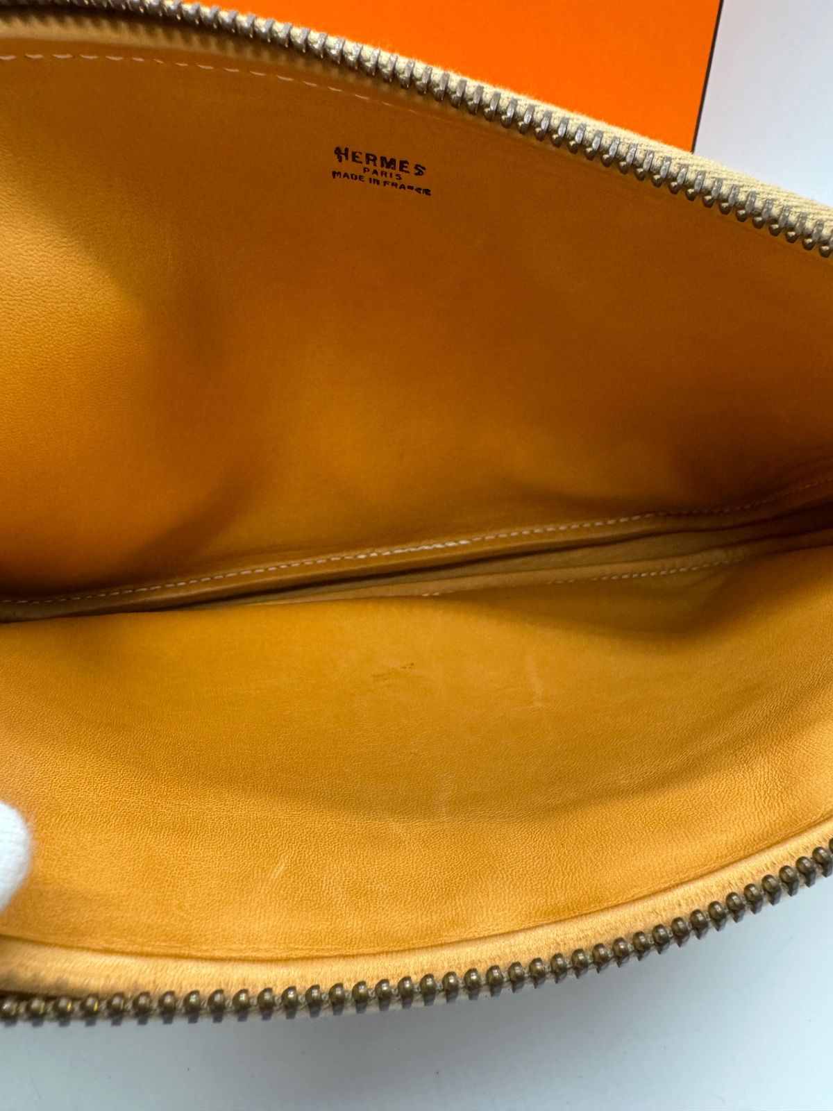 良品】 Hermès エルメス ヴィンテージ レザー クラッチ バッグ ○L刻印