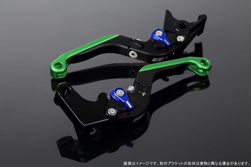 新品 SSK スピードラ アジャストレバーセット 可倒延長式 レバー本体カラー:マットブラック アジャスターカラー:マットブルー エクステンションカラー:マットグリーン YAMAHA XMAX