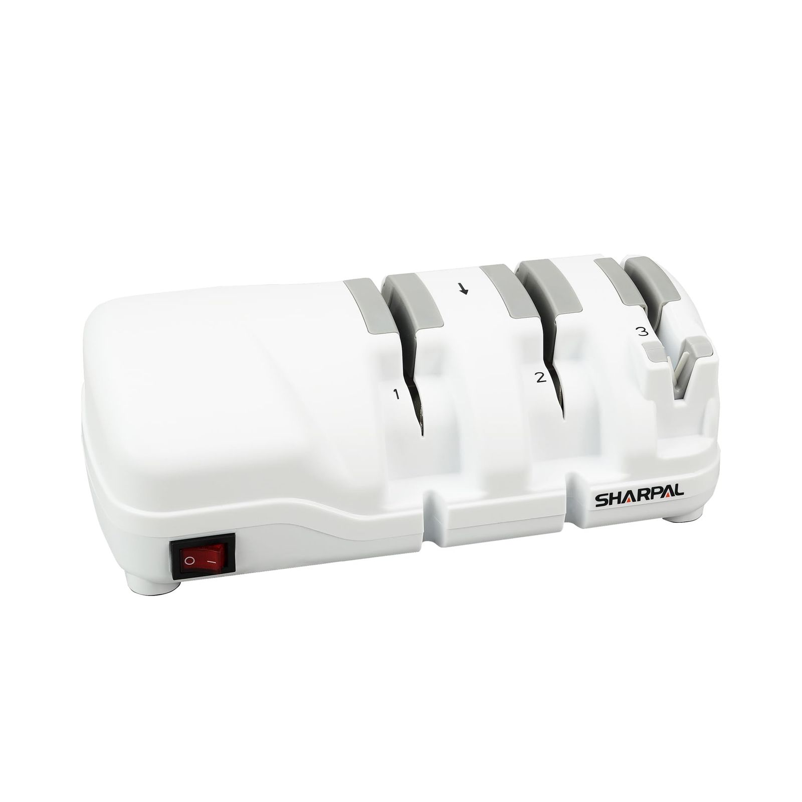 SHARPAL 198H 電動ナイフシャープナー - ダイヤモンドホイール付き3段階プロフェッショナルナイフシャープニングシステム、両刃ストレートエッジと鋸歯状ナイフに最適、素早く鋭い仕上がり、低騒音ｍａ