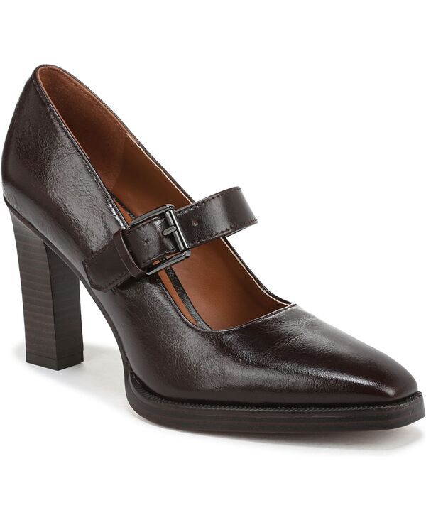 フランコサルト レディース シューズ パンプス Franco Sarto Womens Shalina Square Toe Mary Jane Shoes Dark Brown Leather ブラウン