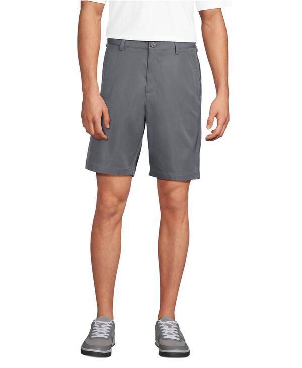 ランズエンド メンズ ボトムス ハーフパンツ・ショーツ ショートパンツ Lands End Mens Active Performance 9 Chino Shorts Arctic gray グレー